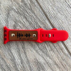 Life's An Adventure, Enjoy The Ride Soundwave Band For Apple Watch 38-42mm - Red